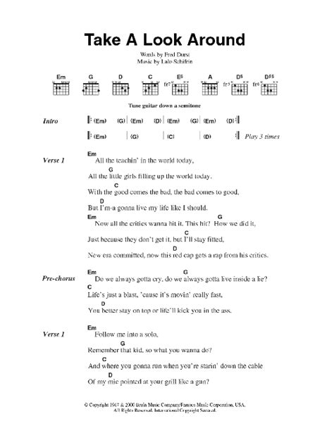 limp bizkit take a look around lyrics